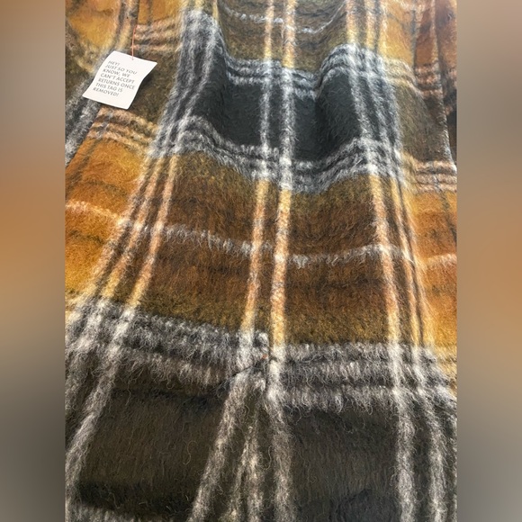 ASOS DESIGN smart dad wool mix coat in brushed check in brown. Size 4 - Picture 7 of 9